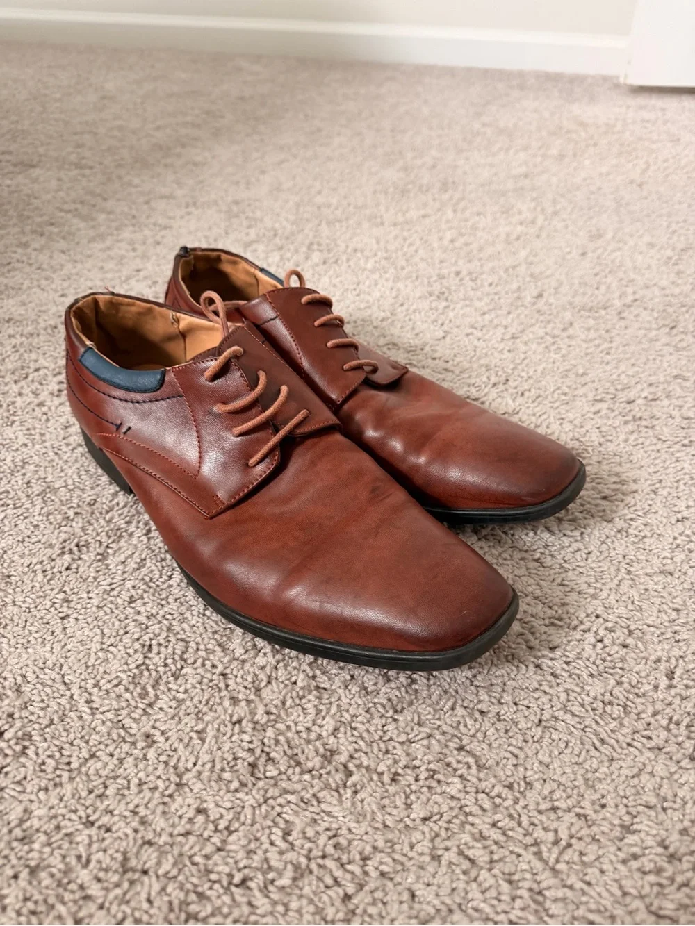 Men's Brown Leather Dress Shoes - Classic Lace-Up STEVE MADDEN